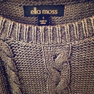Ella Moss metallic cable knit sweater- size S
